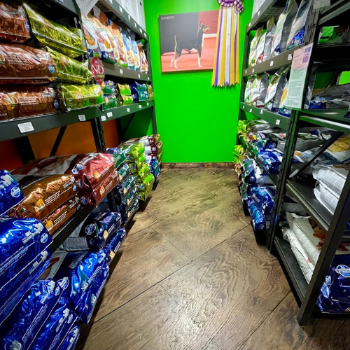 Food and supplies inside of ShakaPaw Pet Market