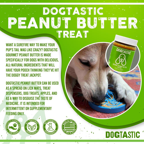 SodaPup Dogtastic Gourmet Peanut Butter for Dogs - Apple & Honey Flavor