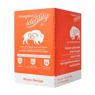 Identity Pet Imagine 95% Bison Gently Cooked Dog Food Recipe