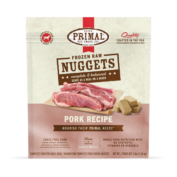 Primal Pet Foods Primal Frozen Raw Nuggets Pork Recipe