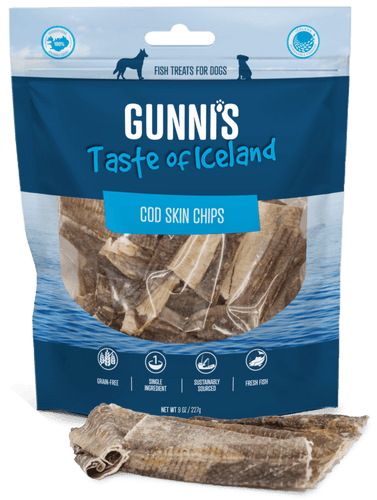 Gunnis Cod Skin Chips Dog Treats