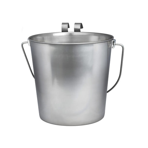 Indipets Heavy Duty Flat Sided Pails with hooks Contoured handles for comfortable lifting