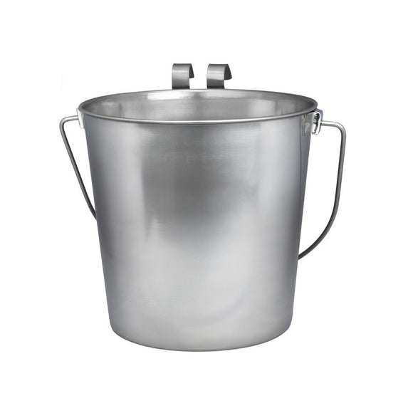 Indipets Heavy Duty Flat Sided Pails with hooks Contoured handles for comfortable lifting
