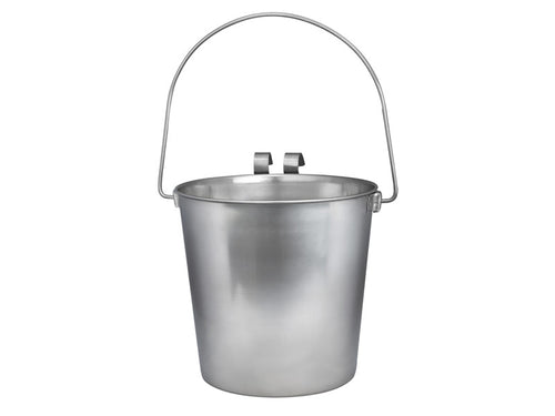 Indipets Heavy Duty Flat Sided Pails with hooks Contoured handles for comfortable lifting