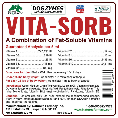 Nature's Farmacy Dogzymes VITA-SORB - Oral Liquid B Vitamin