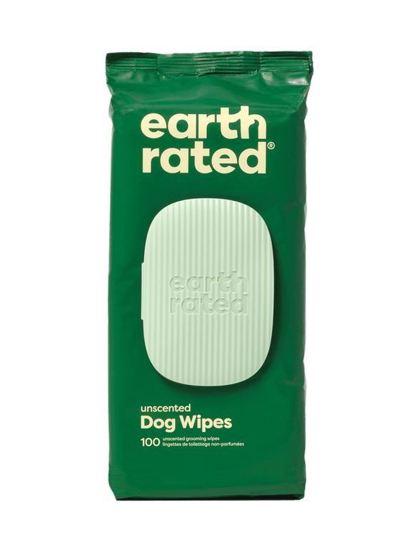 Earth Rated Dog Grooming Wipes - Hypoallergenic Wipes For Gentle Cleaning of Paws, Body & Bums