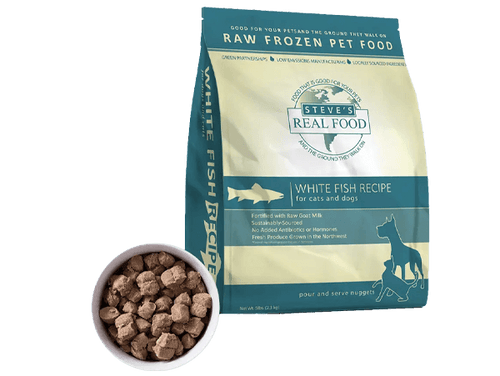 Steve's Real Food White Fish Recipe Frozen Raw Dog Food