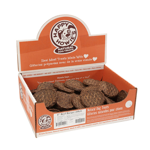 Happy Howie's 4-inch Beef Burgers Bulk (60 count)
