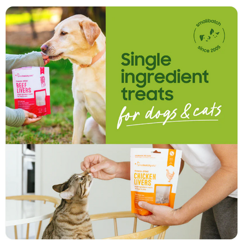 Smallbatch Duck Liver Treats Freeze-Dried Treats for Dogs & Cats